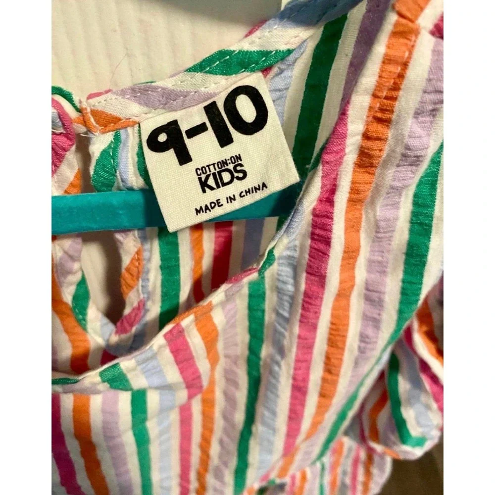 Cotton On Colorful Stripped Dress Size 9-10